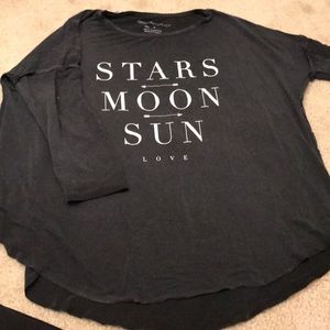 Distressed Vintage 3/4 quarter sleeve tee